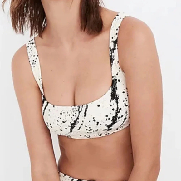 Madewell Second Wave Balconette Bikini Top Swimsuit Speckled Tiger 2XL XXL New! - Picture 3 of 14